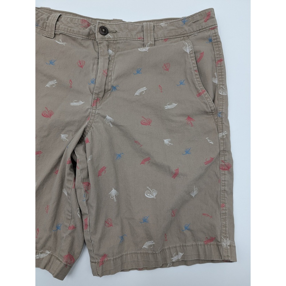 Magellan Outdoors Mens Khaki Fishing Lures Print‎ Shorts Size 30W - Picture 3 of 10